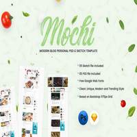 قالب Mochi – طرح لایه باز وبلاگ شخصی
