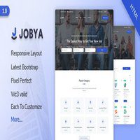 قالب HTML5 دایرکتوری مشاغل Jobya
