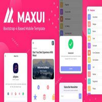 قالب بوت استرپ ۴ موبایلی Maxui