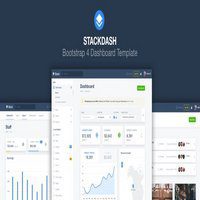 قالب داشبورد ادمین بوت استرپ ۴ StackDash