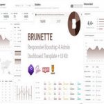 دانلود Brunette – Responsive Bootstrap 4 Admin & Powerful UI Kit