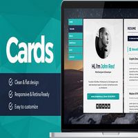 قالب Cards – قالب رزومه و نمونه کار HTML