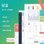 قالب بوت استرپ ۴ مدیریتی FlatLab