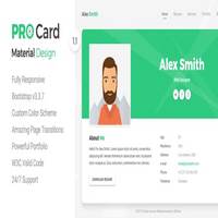 قالب رزومه اچ تی ام ال PRO Card