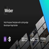 قالب HTML چندمنظوره Weber به همراه صفحه ساز