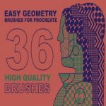 براش پروکریت Procreate Easy Geometry brushes