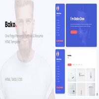 قالب HTML نمونه کار شخصی Bako