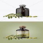 موکاپ شیشه روغن Dark Glass Olive Oil Bottle