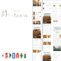 اپلیکیشن Food, Grocery, Meat Delivery Mobile App with Admin Panel