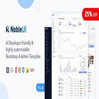 قالب بوت استرپ مدیریتی NobleUI