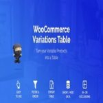 افزونه WooCommerce Variations Table برای وردپرس