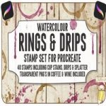 دانلود Watercolour Rings & Drips – Procreate