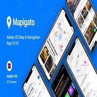 طرح رابط کاربری اپلیکیشن نقشه Mapigato