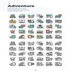 مجموعه طرح لایه باز ۴۰ آیکون سفر Travel Icons – Detailed Line Icon