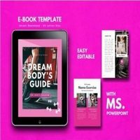 قالب آماده پاورپوینت دختران ورزشکار Fitness Girl EBook Template PowerPoint