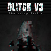 اکشن فوتوشاپ Glitch V3 Photoshop Action