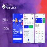 طرح لایه باز رابط کاربری اپلیکیشن پرداخت Payment Wallet App UI Kit