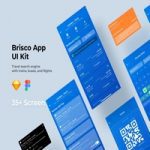 طرح لایه باز رابط کاربری اپلیکیشن سفر Brisco Travel App
