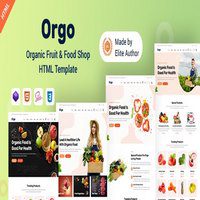 قالب سایت فروشگاه غذای ارگانیک Orgo