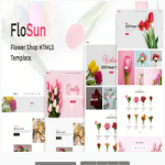 قالب اچ تی ام ال فروشگاه گل FloSun