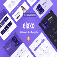 قالب HTML نرم افزار و اپلیکیشن Elaxo