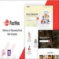 قالب HTML سایت دلیوری غذا FooYes