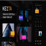قالب نمونه کار فیگما Kezta
