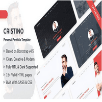 قالب نمونه کار و رزومه Cristino