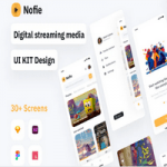 کیت UI اپلیکیشن پخش آنلاین فیلم Nofie