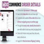افزونه WooCommerce Order Details برای وردپرس