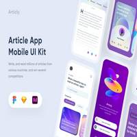 کیت رابط کاربری اپلیکیشن Article Mobile App – Uixasset