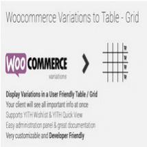 افزونه Woocommerce Variations to Table – Grid