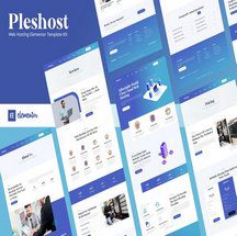 کیت تمپلیت هاستینگ Pleshost برای المنتور