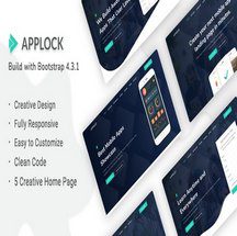 قالب بوت استرپ لندینگ Applock