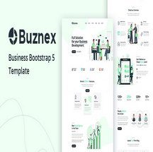 قالب بوت استرپ ۵ شرکتی Buznex