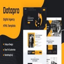 قالب HTML تک صفحه شرکتی Datapro