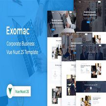 قالب Vue Nuxt JS شرکتی Exomac