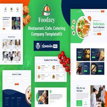 کیت تمپلیت رستوان و فست فود Foodzey برای المنتور