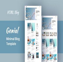 قالب HTML مینیمال وبلاگی Genial