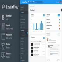 قالب پنل مدیریت آموزشی LearnPlus