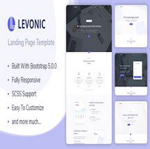 قالب بوت استرپ ۵ لندینگ Levonic