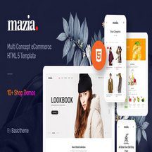 قالب HTML مینیمال فروشگاهی Mazia