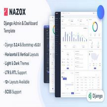 قالب Django داشبورد ادمین Nazox