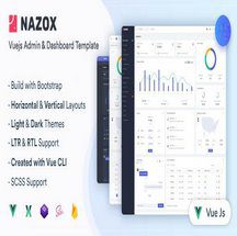 قالب Vuejs مدیریتی Nazox