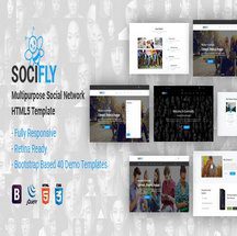 قالب HTML شبکه اجتماعی SociFly