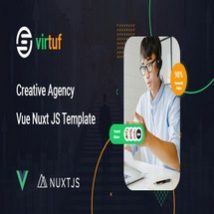 قالب Vue Nuxt JS شرکتی Virtuf