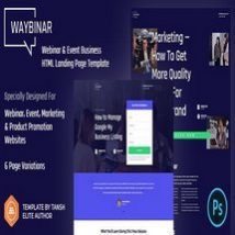 قالب HTML وبینار و رویداد Waybinar