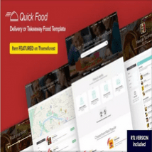 قالب HTML دلیوری غذا و فست فود QuickFood