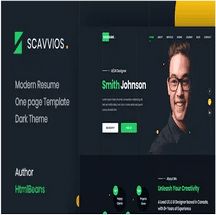 قالب HTML5 تک صفحه Scavvios