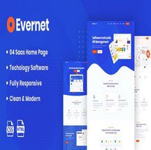 قالب HTML5 شرکتی Evernet